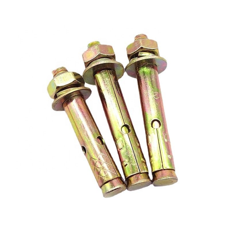Galvanized 4.8 M8 Carbon Steel Hex Nut Bolt 3/8 Zinc Expansion Bolt 12x100 M12 Inch System