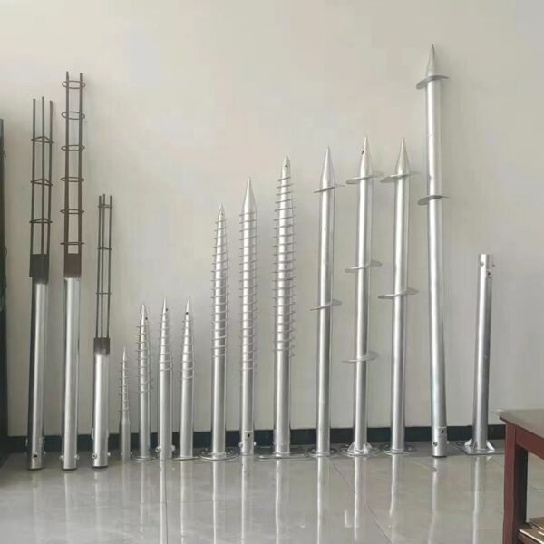 China Stainless Steel Hardware Anchor Galvanized Ground Spiral Screw Foundation  for Solar Mounting System