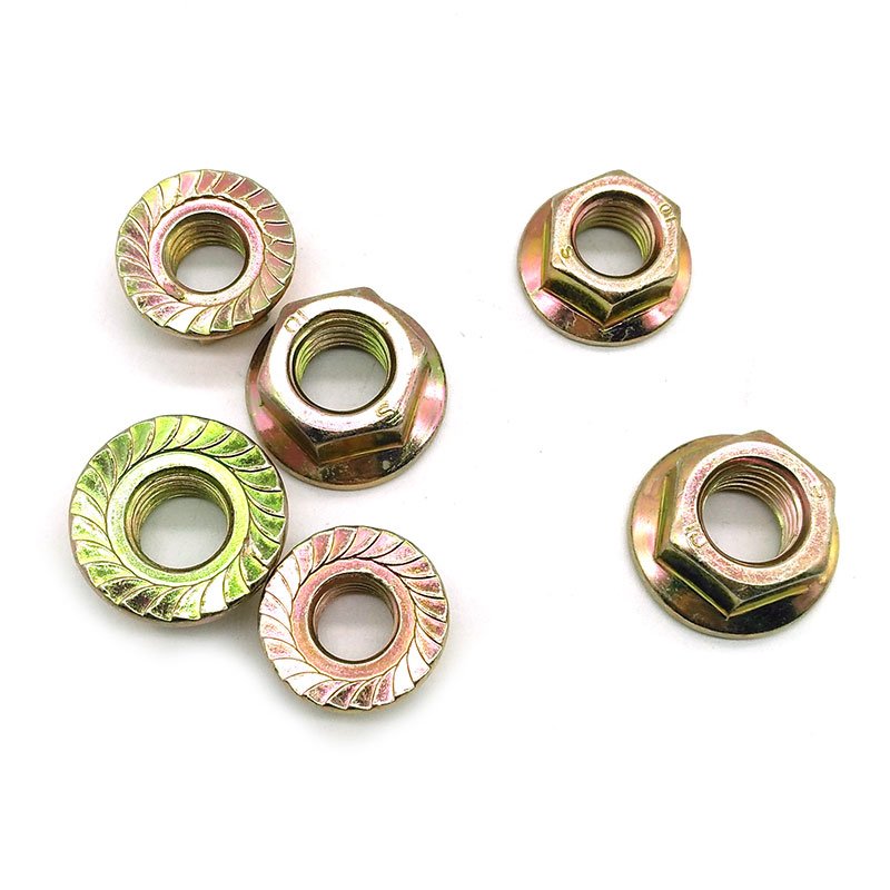 Wholesale Din6923 M7 Brass Flange Nut High Quality Stainless Steel Hexagon Nuts Zinc Galvanized Iron Copper for Water Mining