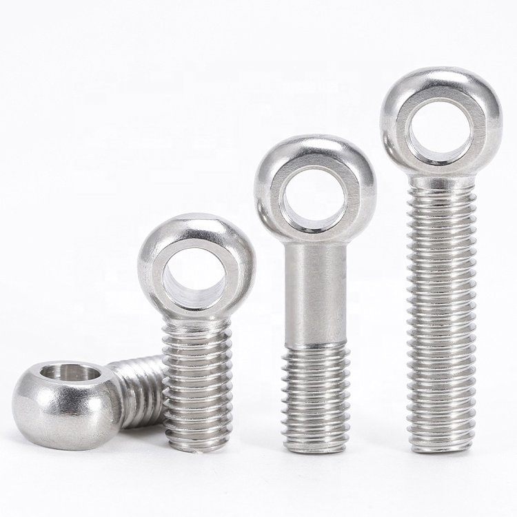 High Quality M4 M5 GB798 Stainless Steel Eye Bolt Din 444 1/4' X 2" Lifting Hexagon Head Titanium Alloy Carbon M3 16mm 304