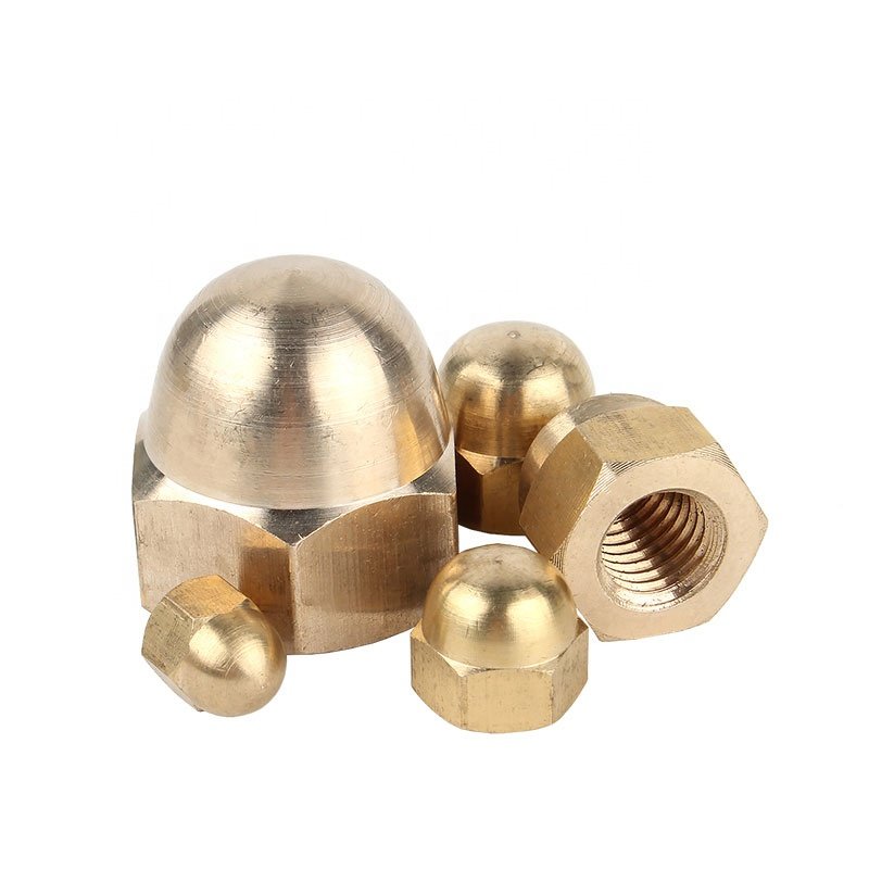 Din 1587 Din M3 M4 M5 M6 M8 Brass Hexagon Domed Cup Nuts Stainless Steel Acorn Hex Nuts Zinc Nickel Plated Mining Metric