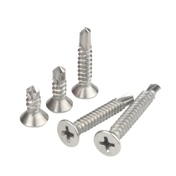 China Manufacturer Stainless Steel Ss410 M6 4.8 5.5  Flat Head Cuntersunk Self Drilling Screw