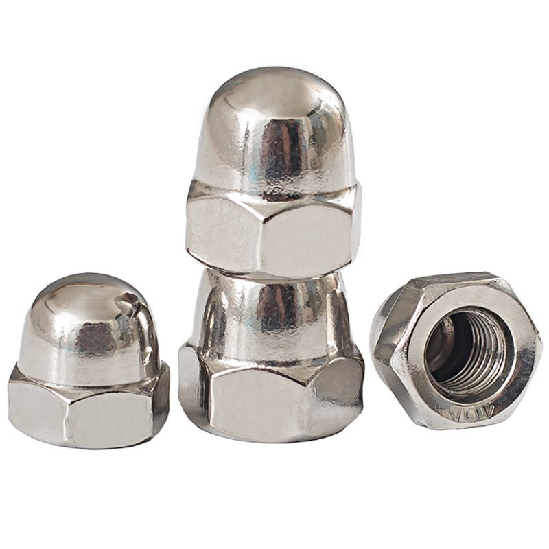 Din 1587 Din M3 M4 M5 M6 M8 Nickel Plated Hexagon Domed Cup Nuts Stainless Steel Acorn Nuts for Water Treatment Galvanized