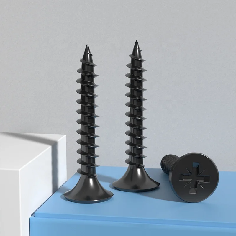 3.5 Thick Drywall Nails Self-Tapping Iron Screws With Ring Shank Cross Flat Head Wallboard Woodworking & Gypsum Board Screws