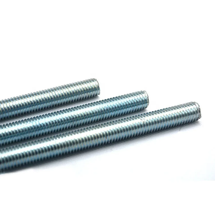 Hot Selling Black Zinc Finish Carbon Steel and Stainless Steel Threaded Bolt Galvanized Metric System Threaded Bolt