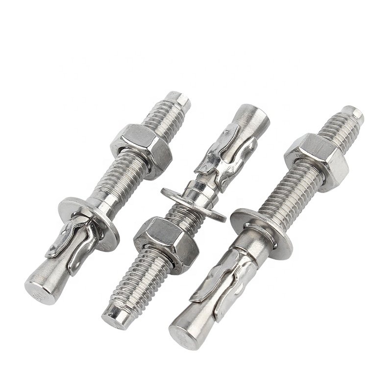 Hot Sale Concrete Wall Hardware Carbon Steel Concrete Zinc Wedge Anchor Hot Dip Expansion Anchor Bolt M12