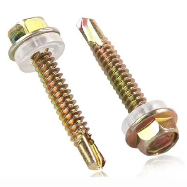 Bright Zinc Plated Hexagon Head Self Drilling Screw with Washer Machine Screws Machine Screws