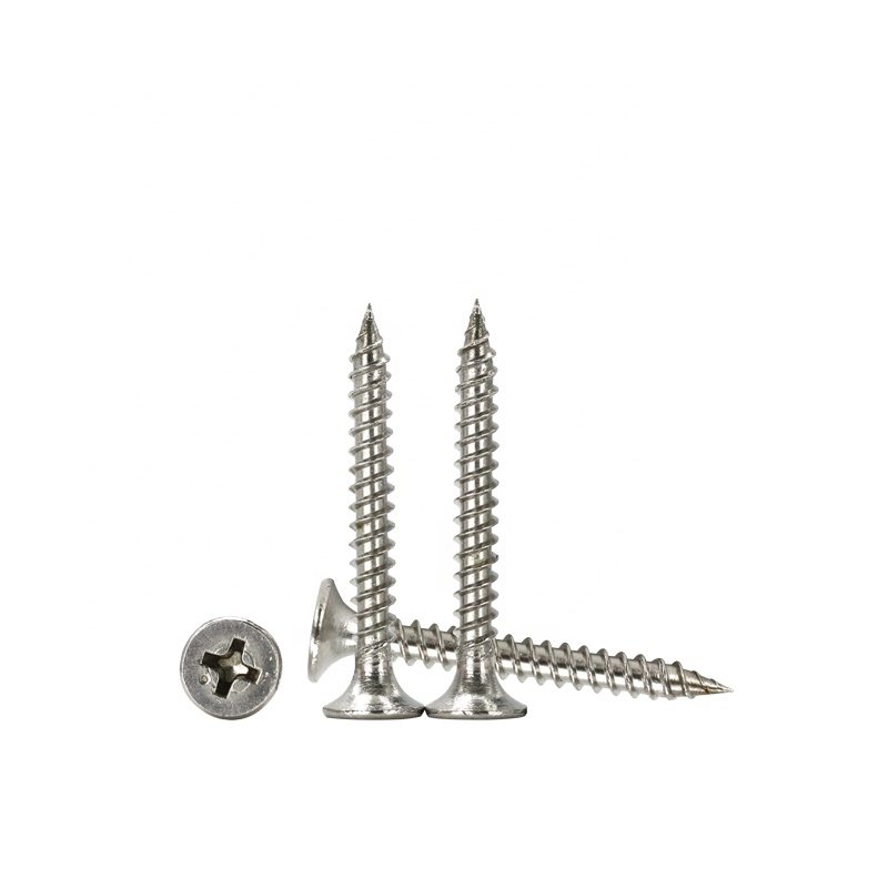 China M3.5 Drywall Screw Factory Fasteners Stainless Steel Flat Self Tapping Iron Ring Shank Spiral Shank Brad Cap Head Styles