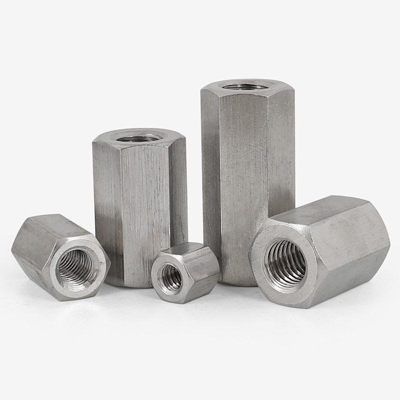 Hot Selling M6 10mm Long Hex Coupling Nut High Quality Carbon Steel ANSI Certified Zinc Galvanized Din6334 Metric for Mining