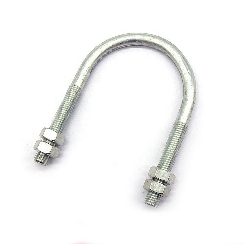 M4 M5 M6 M8 M10 M12 M14 Stainless Steel Carbon Steel Zinc Plated U Bolt With Hex Nut