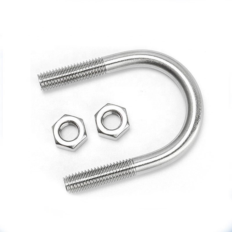 High-Strength U-Bolt U-Shaped Wire Galvanized Carbon Steel Stainless Finish Zinc Plated DIN Standard Metric Measurement M4 M5 M6