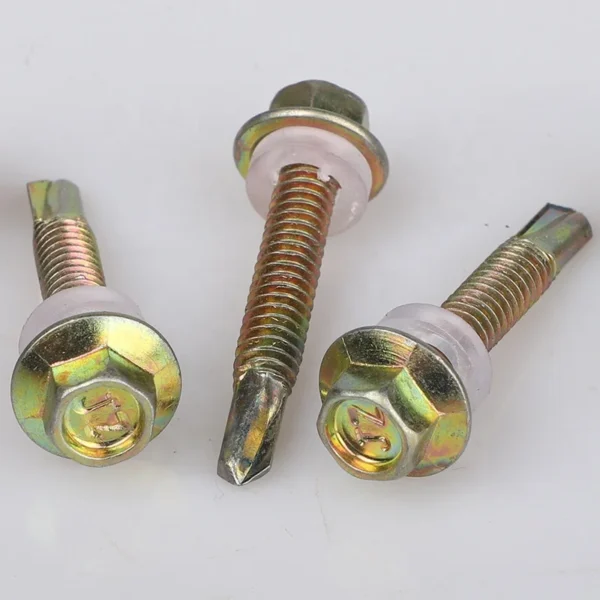 High Quality Bright Zinc Plated Steel Titanium Hexagon Head Self-Drilling Screw Washers Metric Measurement System Screws