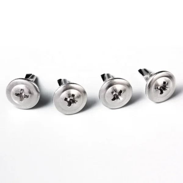 Wholesale Stainless Steel Self-Drilling Screws ST4.2 ST4.8 Painted White Truss Head Design with Ring Spiral Smooth Shank Types
