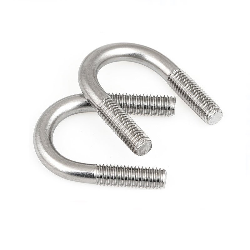 High-Strength U-Bolt U-Shaped Wire Galvanized Carbon Steel Stainless Finish Zinc Plated DIN Standard Metric Titanium Metal