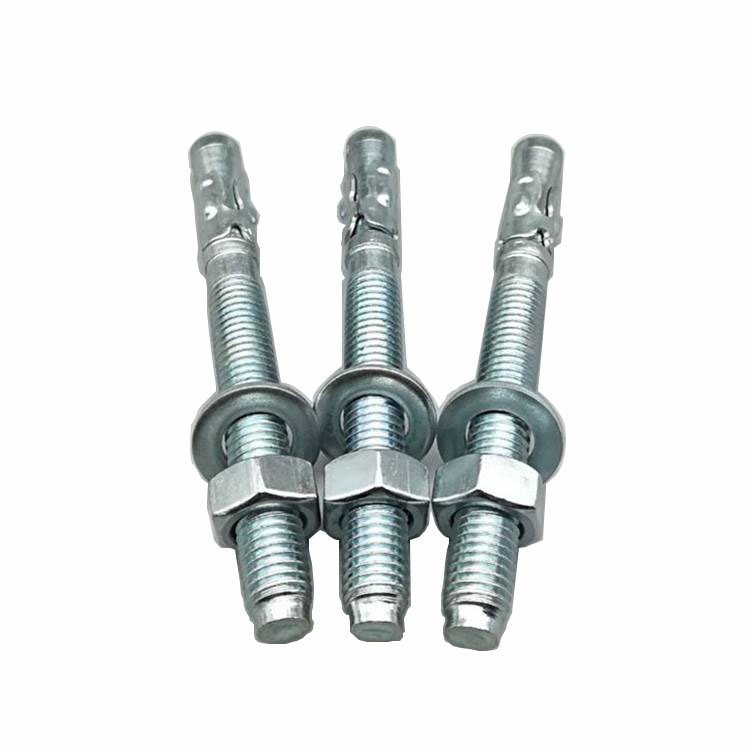 Anka Factory Manufacture Steel Wedge Anchor Bolt Carbon Steel Zinc Plated Concrete Wall Expansion Anchor Inch Measurement System