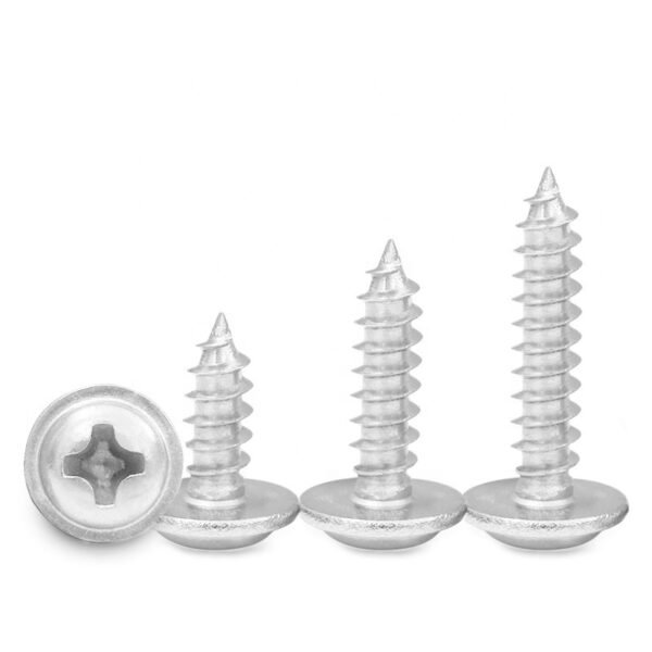 High Quality M5 Self-Tapping Stainless Steel Screw Galvanized Decorative Wafer Truss Head for Steel Inch- and Metric-Measured