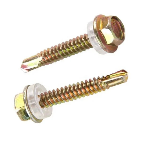 China Supplier's Stainless Steel Hex Washer Head Screw Self-Drilling Titanium Machine Screw M2 Thread Customizable 16mm 100mm
