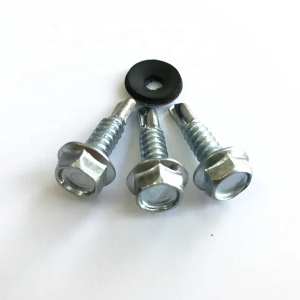 High Quality Bright Zinc Plated Steel Self-Drilling Screw Washer Titanium Hexagon Head Metric Measurement System Screws