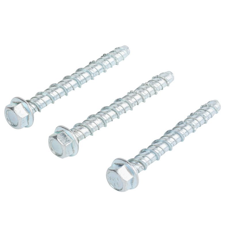 China Factory's M6M8M10M12 Steel Wedge Screws with Zinc Surface 1/4 5/16 SHIELD ANCHOR Construction Concrete Anchors Box Packing