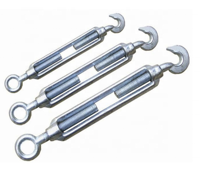 Galvanized Steel Drop Forged DIN1480 Turnbuckles with Eye/Hook/Stud/Plane End Flat Pattern Flat Gasket