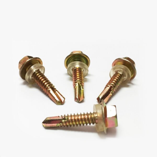 High Quality Bright Zinc Plated Steel Titanium Hexagon Head Self-Drilling Screw Washer Metric Measurement System Screws