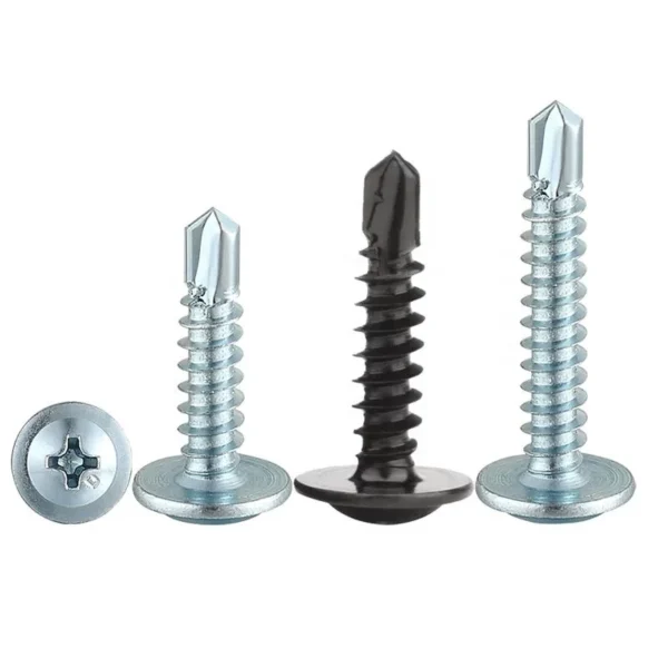 Factory Sell Carbon Steel Stainless Steel Black Yellow Blue White Zinc 4.2*13 Wafer Truss Head Self Drilling Screw