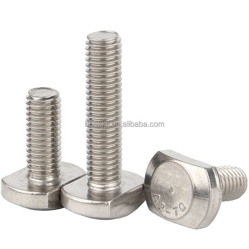 High Quality Stainless Steel T Bolts M10 Size Hex Head Type Brass Plastic Material 16/20/25mm Length DIN ISO Motorcycles