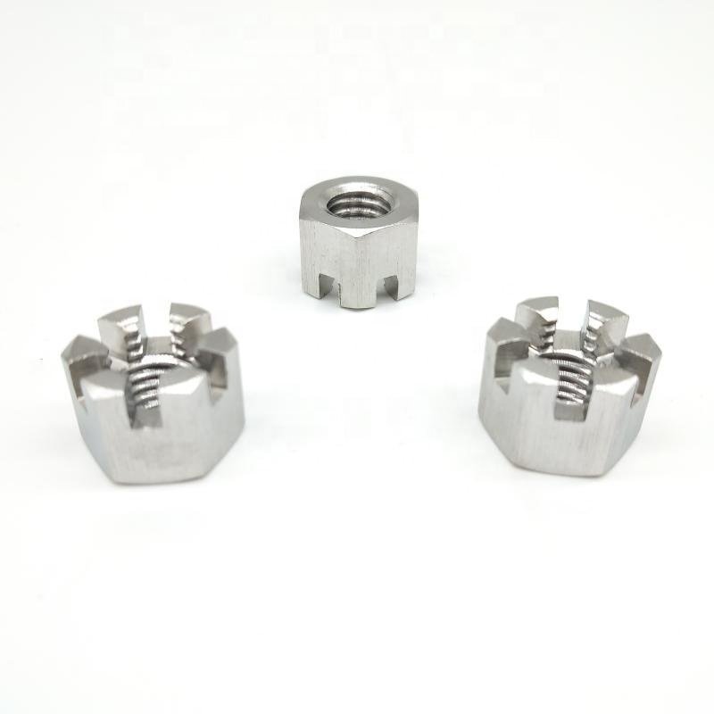 High Quality M20 Carbon Steel Flanged Castle Nut Din935 Galvanized Zinc Plated Finish Stainless Steel Hex Hot Selling Low Price