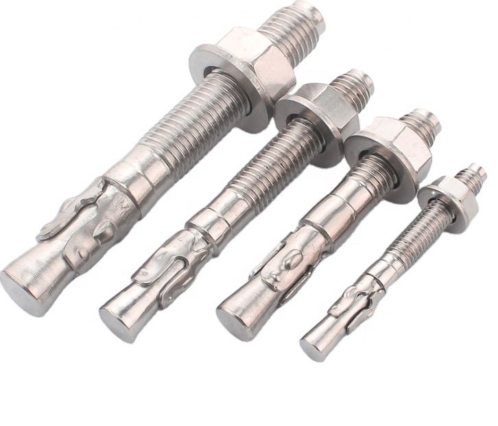 China Factory's M6M8M10M12 Steel Wedge Screws With Zinc Surface 1/4 5/16 SHIELD ANCHOR Construction Concrete Anchors Box Packing