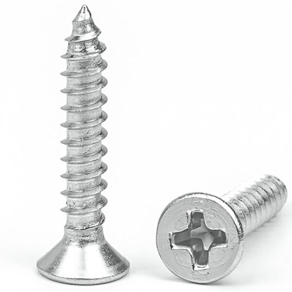 Factory Directly Sell Zinc Coated Stainless Steel Flat Head Cross Self Tapping Screw for Cardboard Wood Plastic