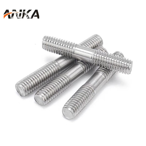 Custom Double-Ended Stud Bolts in Stainless Steel Lengthened Butt Screw Studs With Teeth From Factory Quick Delivery