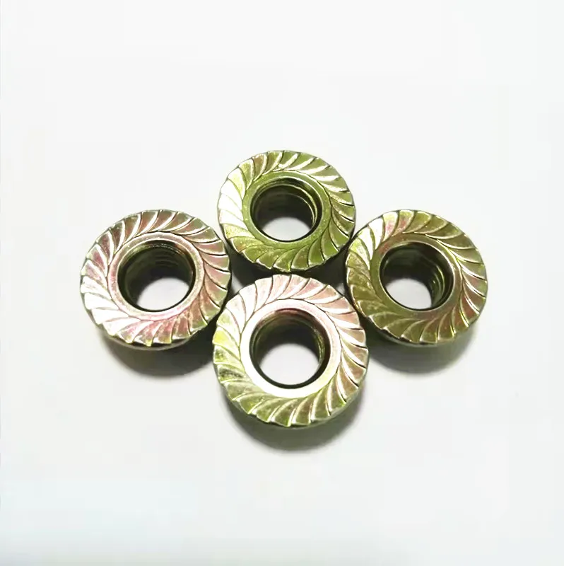 High Quality DIN6923 Half and Full Thread Hexagon Flange Nuts Factory Direct Sale Zinc Plated Top Notch Nuts