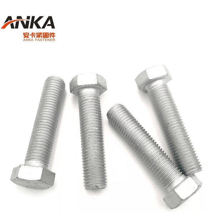 High Quality Carbon Steel Hex Flange Bolts Zinc Plated Half Threaded High Tensile Bolts DIN933 DIN931 DIN934
