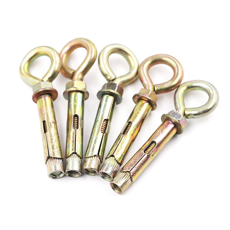 Eye Screw Carbon Steel Yellow Zinc Round-head Expansion Anchor Bolt