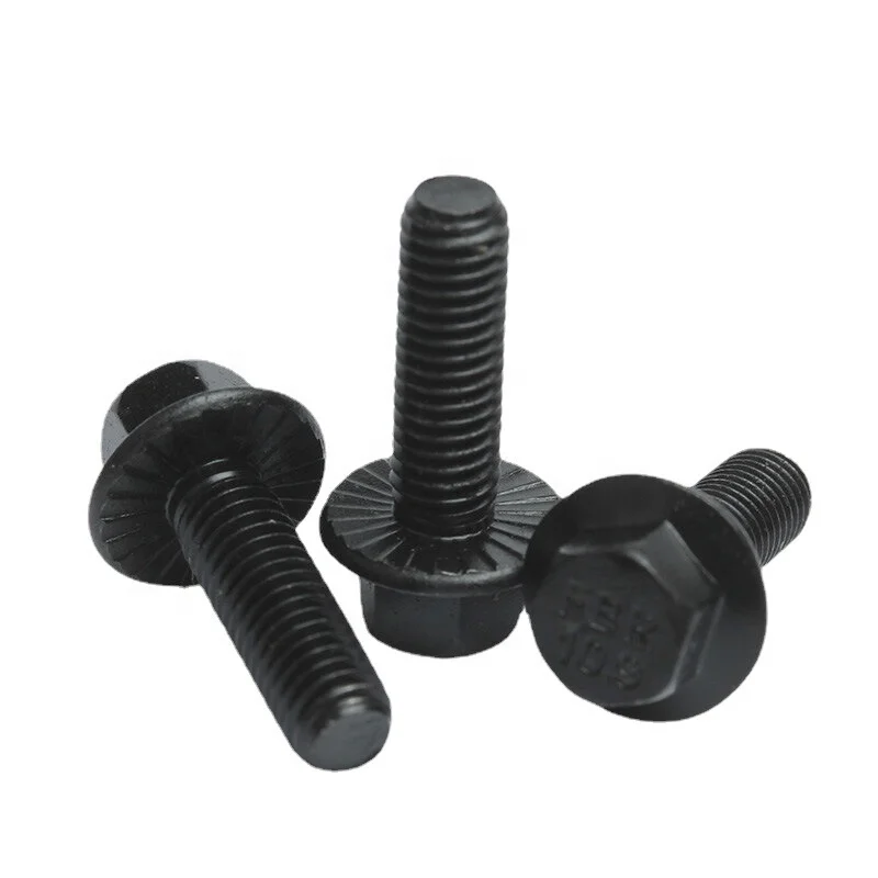 Din Standard Hexagonal Head Bolts 16mm Alloy and Carbon Flange Screws with M3 and M4 Threads for Motorcycles