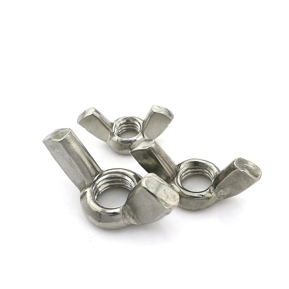 China Suppliers M6 M10 201 304 Stainless Steel Butterfly Wing Nuts DIN315 Thumb Nuts