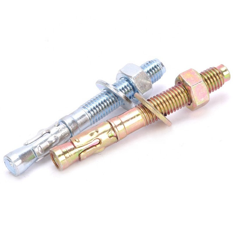 Grade 4.8 8.8 Fasteners Steel Yellow Zinc Plated Carbon Steel Wedge Anchor DIN Standard Expansion Sleeve Anchor Inch System Box
