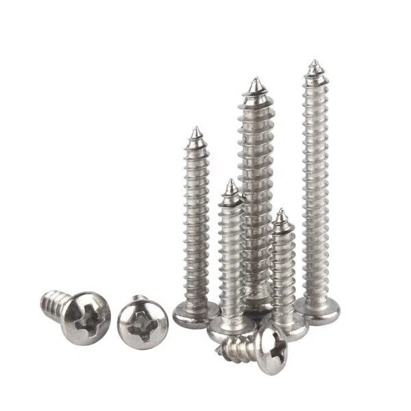 Factory Price Phillips Pan Head Self-Tapping Screw M4 M3 Metric Thread 10mm Length Stainless Steel Titanium DIN Conveyor Screws