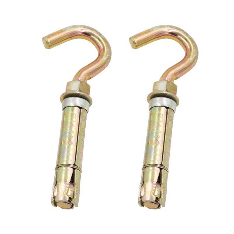 Factory Price M6 M8 M10 M12 Galvanized Expansion 3 Pieces/4 Pieces Fix Eye Hook Expansion Sleeve Anchor Bolt Hook Anchor