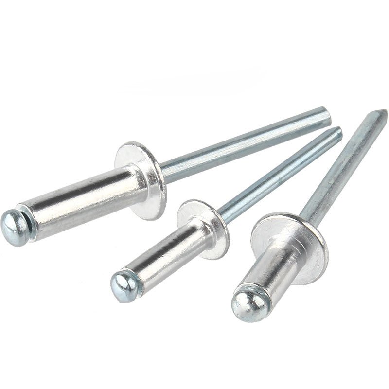 High Quality DIN7337 Electro Galvanized Black Blind Rivets 4*10 Aluminium Flat Head Steel Hot Sell Product to Size Standard
