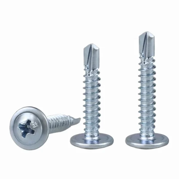 Wholesale Stainless Steel Self-Drilling Screws ST4.2 ST4.8 Painted White Truss Head Design With Ring Spiral Smooth Shank Types