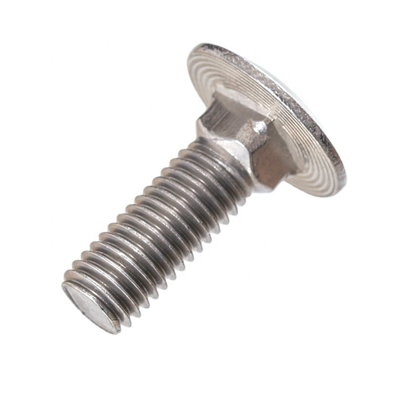 High Quality 6 Inch Galvanized Zinc Carbon Steel Carriage Bolt M4 Din603 Head Square Neck Stainless Steel 304 316 A2 A4 GB