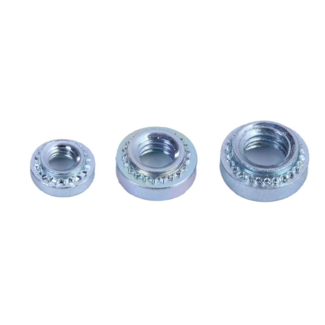 Hot Selling M6-M10 Zinc Plated Carbon/Stainless Steel Screws M3 Thread Press Riveted Hexagon Nuts Din985 Metric Self-Locking