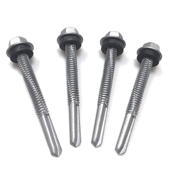 High Quality Bright Zinc Plated Steel Titanium Hexagon Head Self-Drilling Screw Washer Metric Measurement System Screws