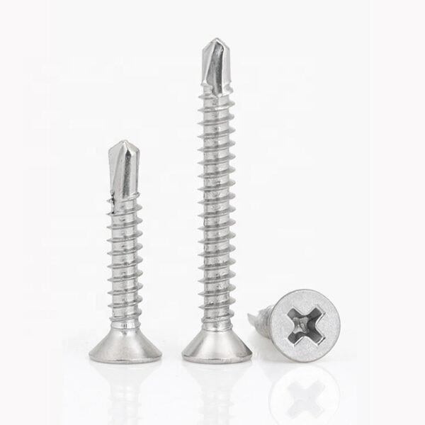 China Stainless Steel Small M6 4.8 5.5  Flat Head Self Drilling Screw Screws Taiwan Drill for Screw