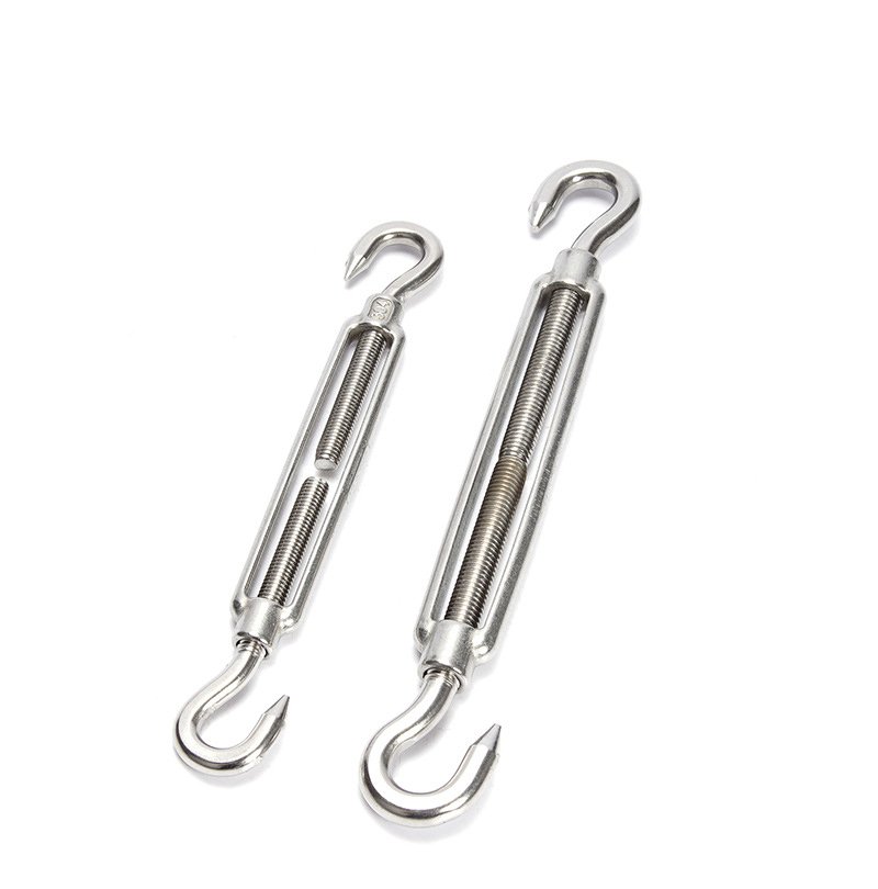 Galvanized Drop Forging Eye Hook Tensioner Din1480 Stainless Steel Wire Rope Buckle Hex Nut Carbon Steel Material Zinc Surface