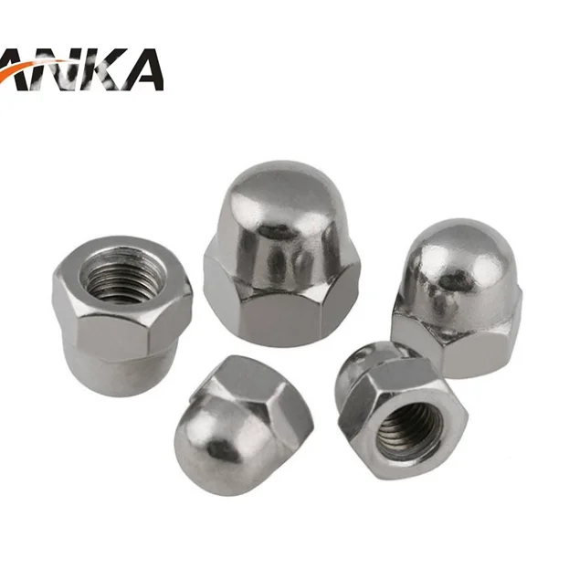 Aluminium Hex Head Ball Cover Nuts M3 Thread Zinc Nickel Galvanized Finish M4-M20 Metric Certification for Mining