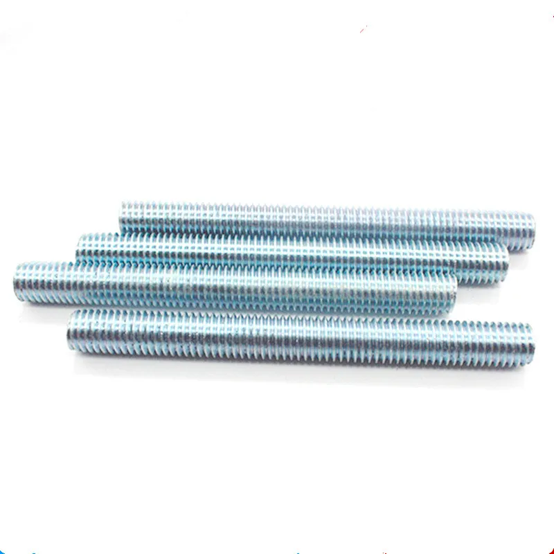 Factory Supply 4.8 Grade Galvanized Lead Screw 3 Meters Blue and White Plated Lead Screw Galvanized Through Wire Full Thread