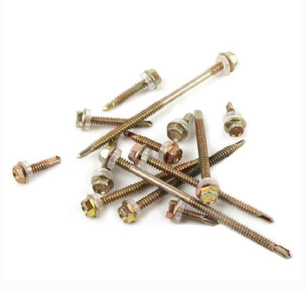 304 Stainless Steel Self-Drilling Screw with Countersunk Head and Cross Drill Tail Wire Ring Shank Type Brad and Cap Style