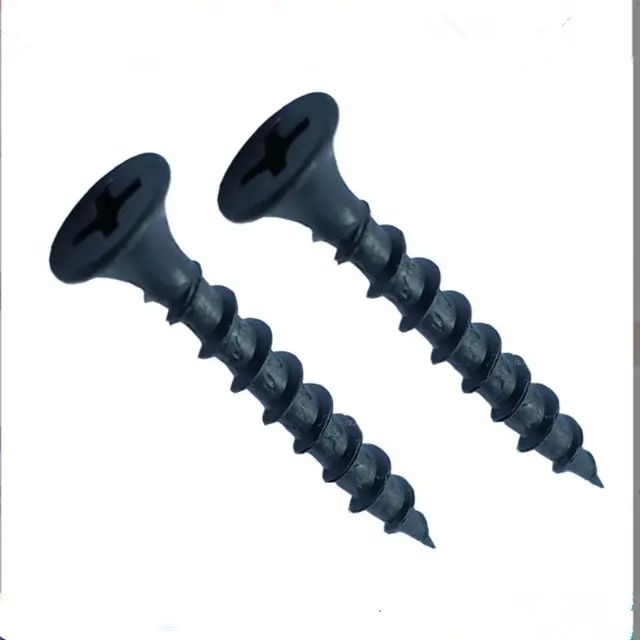 Low Price Coarse Thread Black Phosphate Flat Bugle Head Gypsum Board for Phillips Black Self Tap Drywall Screw
